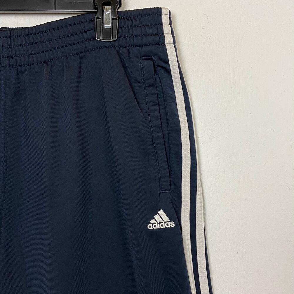 Adidas Vintage 90s Y2k Mens Breakaway Snap Pants Navy Blue Tearaway Baggy Medium - Picture 3 of 11